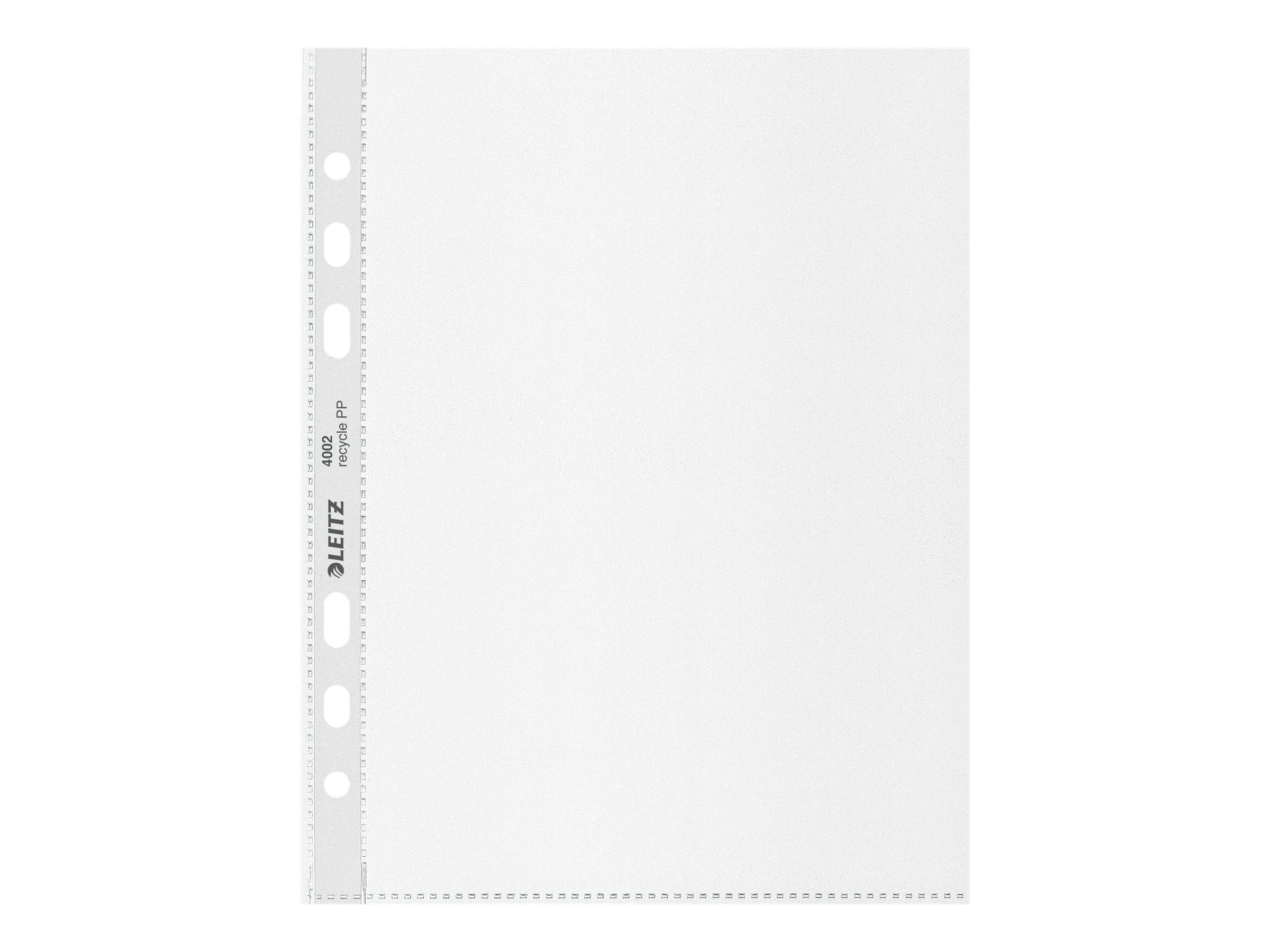 25 LEITZ Prospekthuellen recycle 4002 DIN A5 transparent genarbt 0,10 mm