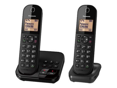 Panasonic Schnurlostelefon mit AB KX-TGC422GB Duo - schwarz Panasonic Schnurlostelefon mit AB KX-TGC422GB Duo - schwarz