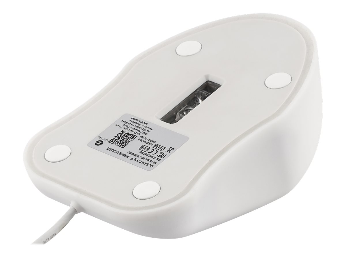 GETT GCQ PrimeMouse Silikon Maus Scrollfunktion IP68 wasserdicht desinfizierbar optisch USB Farbe weiss