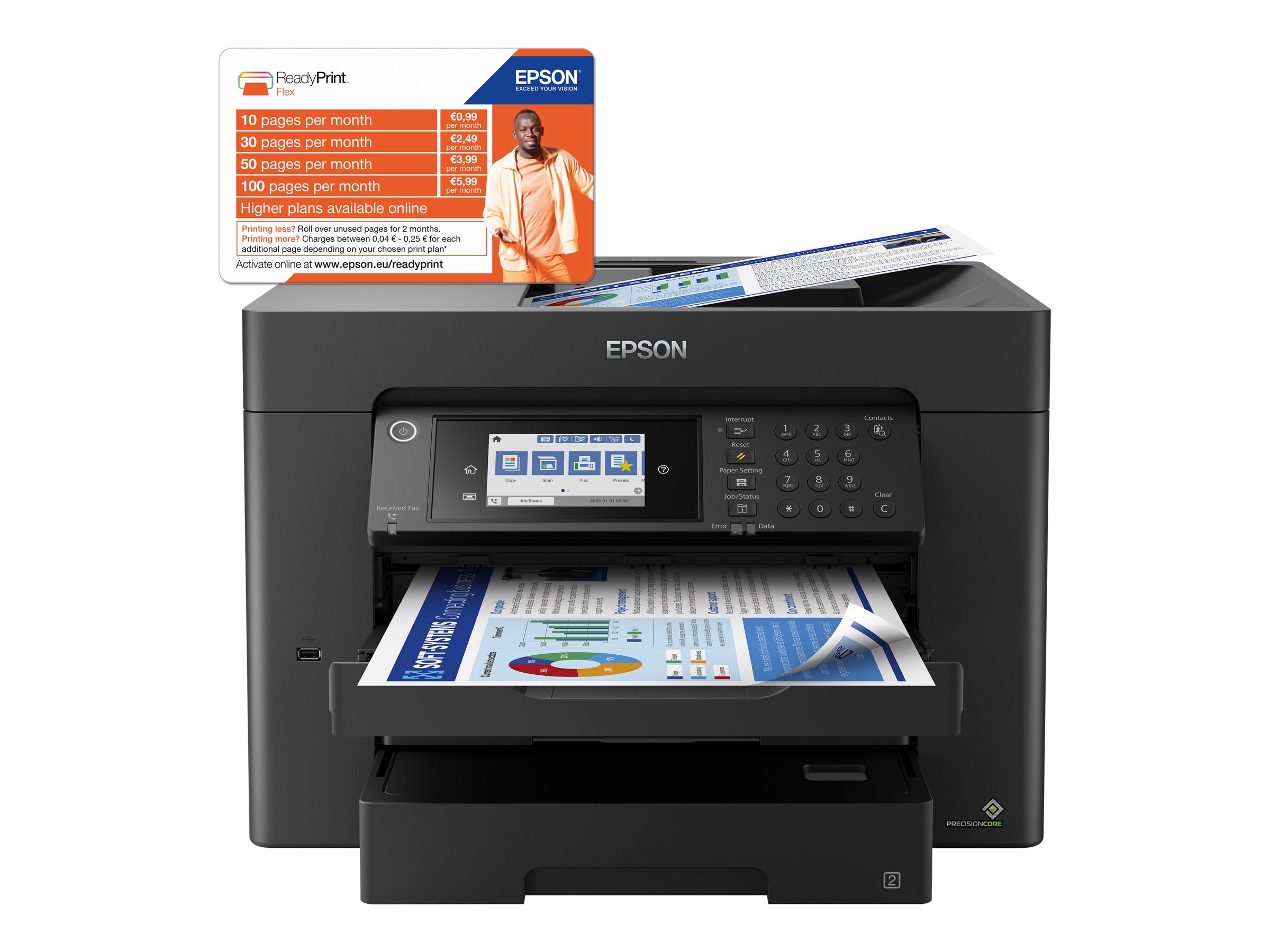 EPSON WorkForce WF-7840DTW 12ppm MFP color (P)