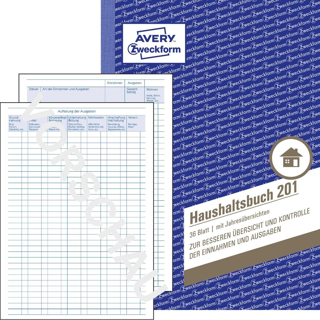 AVERY Zweckform Haushaltsbuch Formularbuch 201