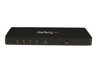 StarTech.com 4 Port HDMI 4k Video Splitter - 1x4 HDMI Verteiler mit Aluminiumgehäuse - 4k @ 30 Hz - 4 fach Ultra HD 1080p HDMI Switch - Video/Audio-Schalter - 4 Anschlüsse