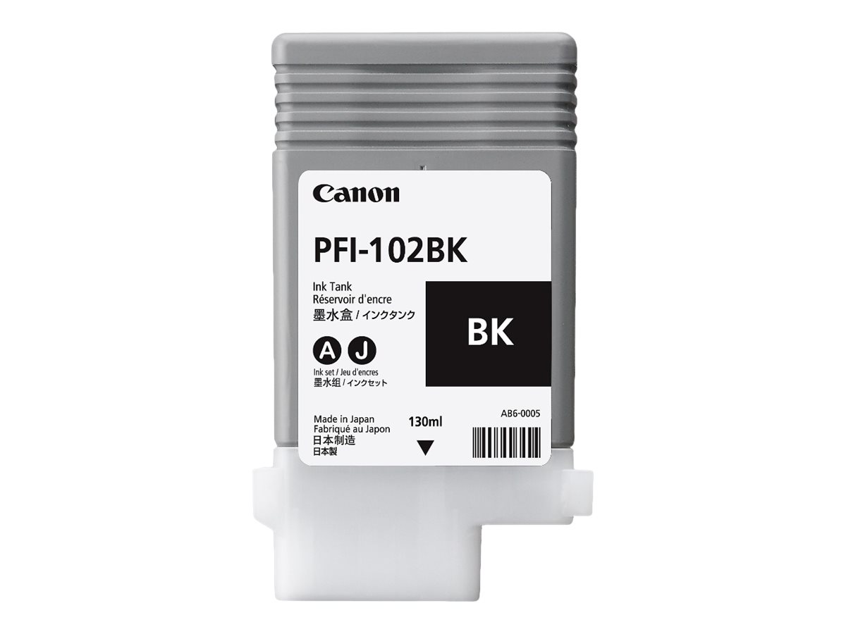 CANON PFI-102BK Farbpatrone schwarz Standardkapazität 130ml 1er-Pack