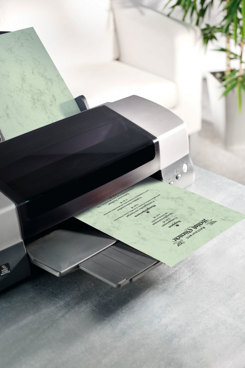 SIGEL Briefpapier Marmor pastellgruen DIN A4 200 g/qm 50 St.