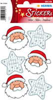 HERMA Aufkleber Nikolaus und Sterne, 18 Etiketten