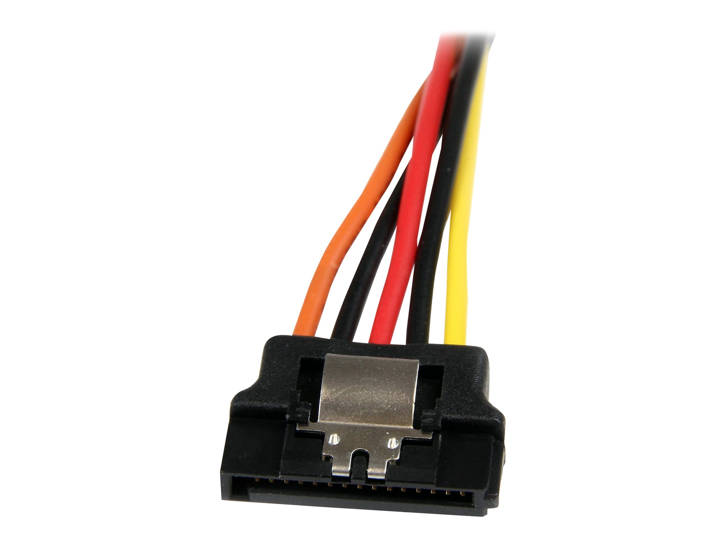 StarTech.com SATA Y-Strom-Adapterkabel mit Verriegelungs Clip 15cm - S-ATA Y Splitter Stromkabel St/Bu - Serial ATA 15pin Y-Adapter - Netz-Splitter - 15.24 cm