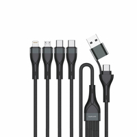 4smarts USB-C/A Multi-Ladekabel 4in2 1.2 m Schwarz - Kabel - Digital/Daten