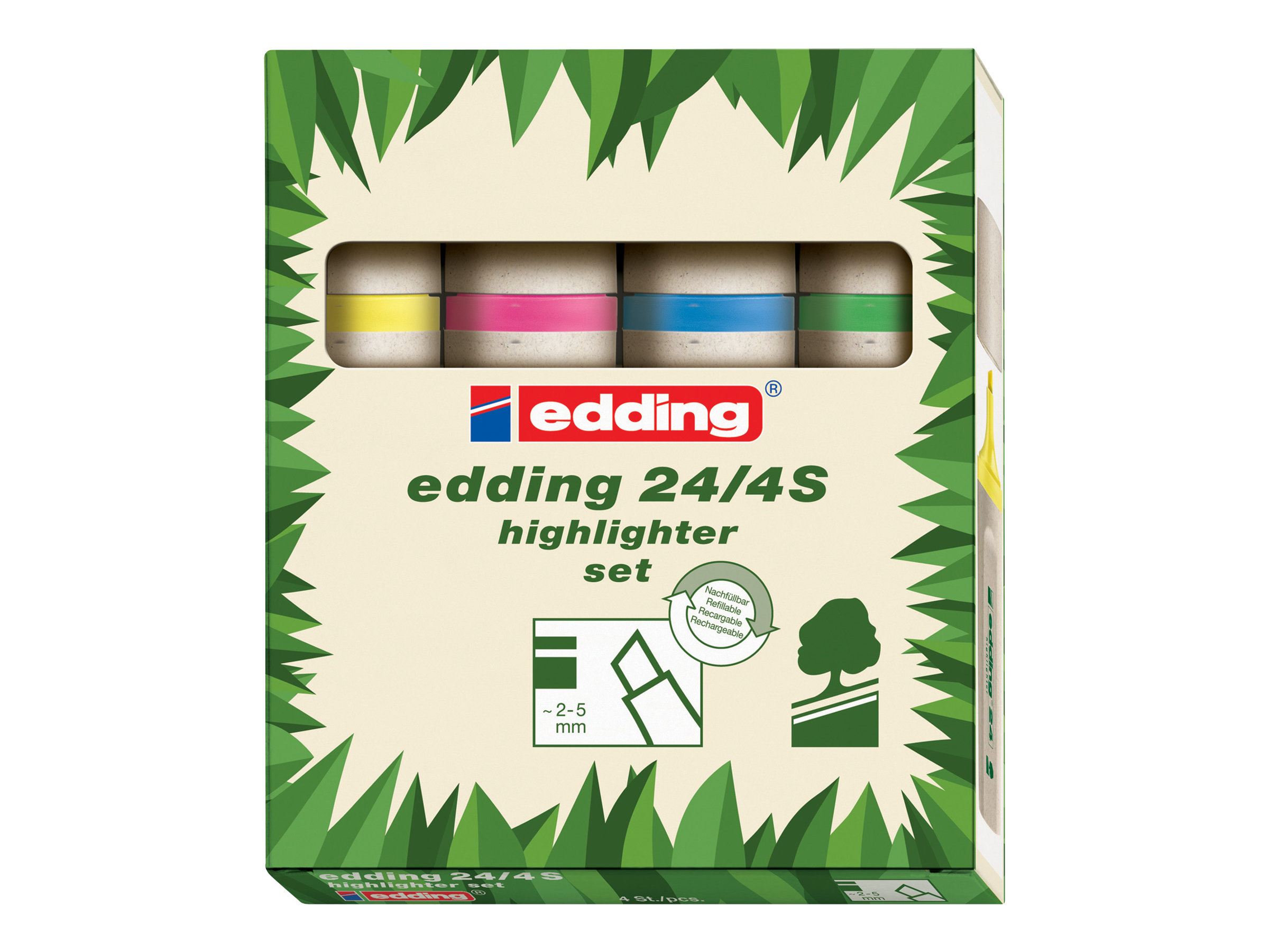 edding 24 EcoLine Textmarker farbsortiert, 4 St