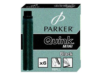 PARKER QUINKmini Tintenpatronen fÃ¼r FÃ¼ller schwarz 6 St.