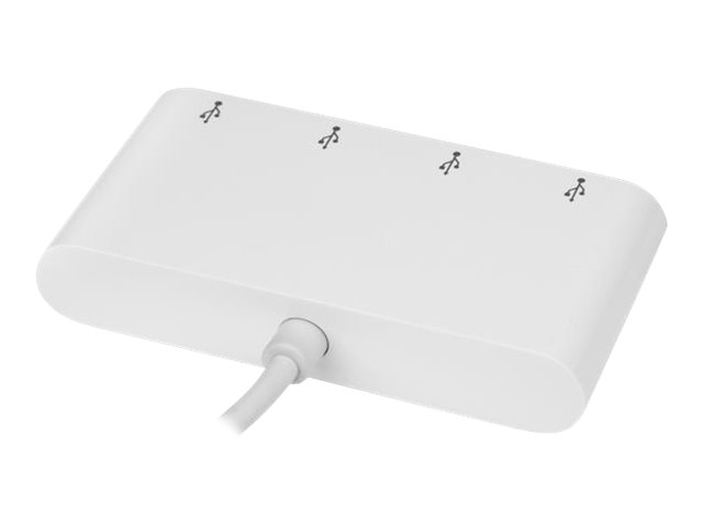 StarTech.com USB-C Hub - 4 Port USB 3.0 - USB C auf 4x USB-A - Bus Powered - Weiß - Kompakter USB C Hub - USB Typ-C Adapter - Hub - 4 Anschlüsse