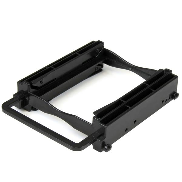 STARTECHCOM Dual 2,5 Zoll SSDHDD Einbaurahmen für 3,5 Zoll Laufwerksschacht Werkzeuglose Installation 2 Laufwerks Adapter