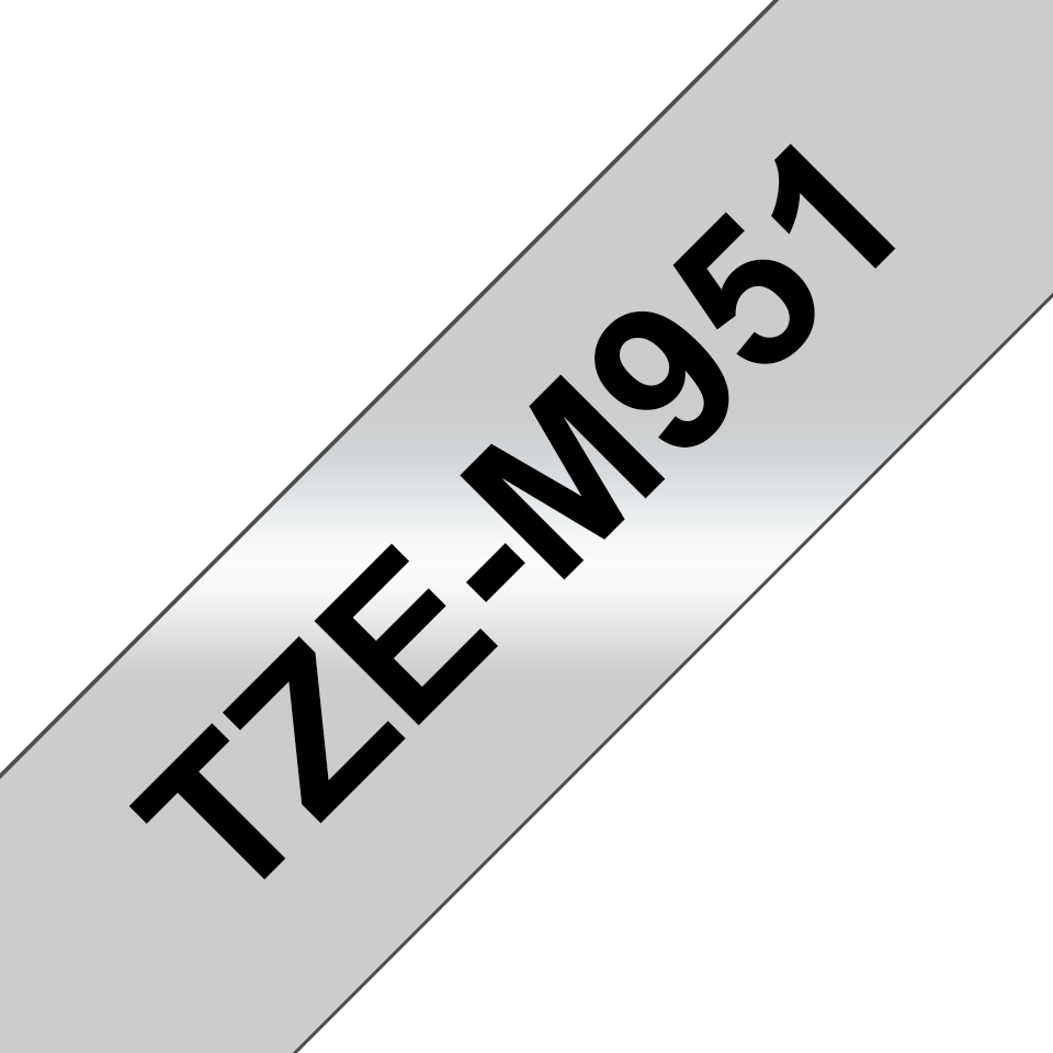 brother Schriftband TZeM951 TZEM951, 24 mm, schwarz auf silber, 1 St