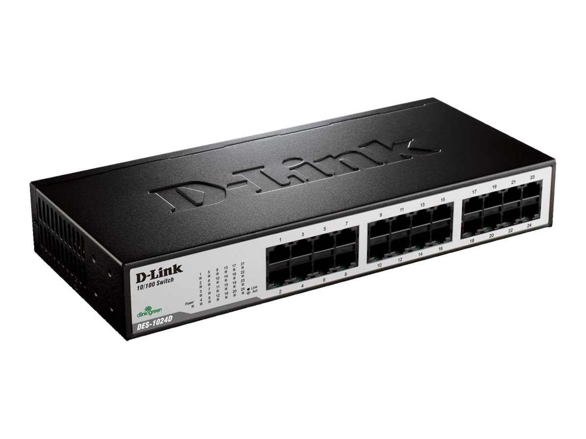 D-LINK DES-1024D 24-Port Fast Ethernet Switch RJ?45 ?Auto Uplink Full-Duplex bis zu 200Mbit/s