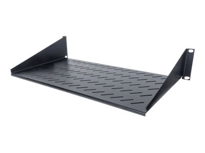 INTELLINET 48,3 cm 19Zoll Fachboden zur Frontmontage 2 HE Montage an den beiden vorderen Profilschienen 250 mm Tiefe schwarz