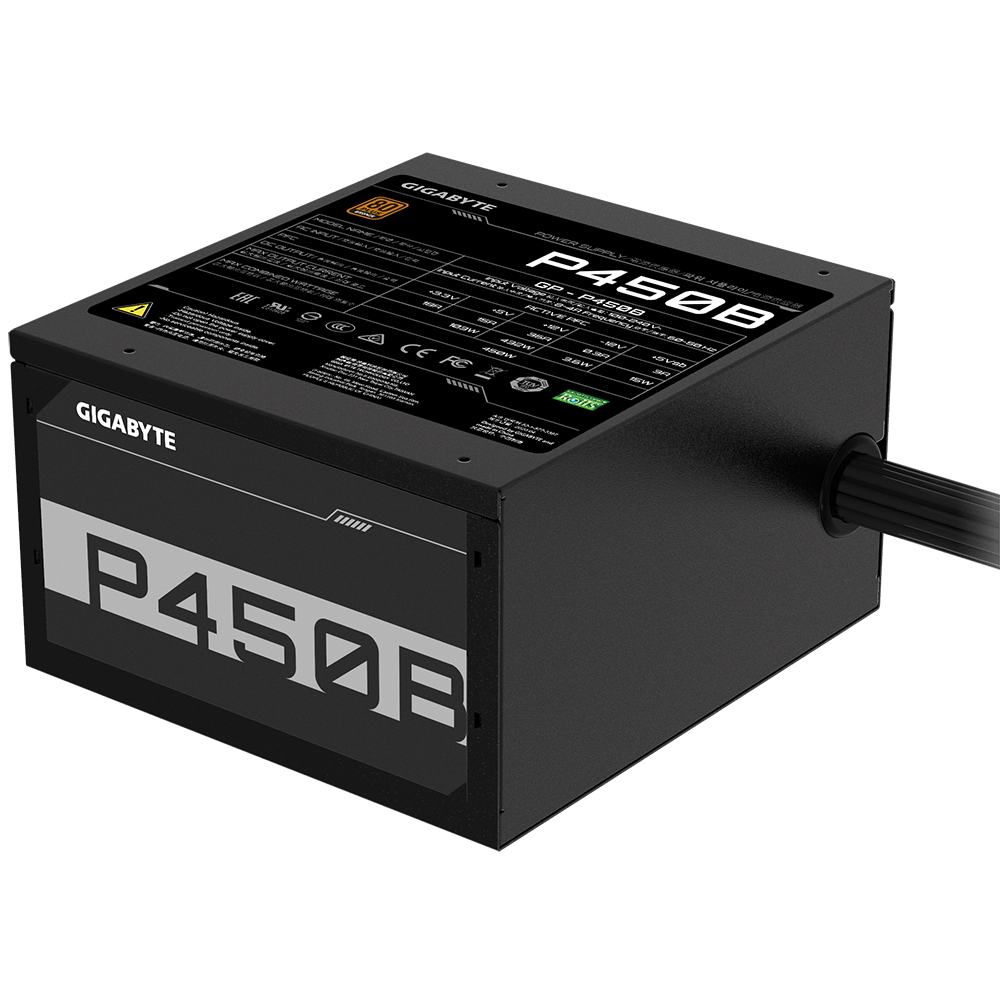 GIGABYTE GPP450B 450W ATX12V 80 PLUS Bronze certified Active PFC Power Supply