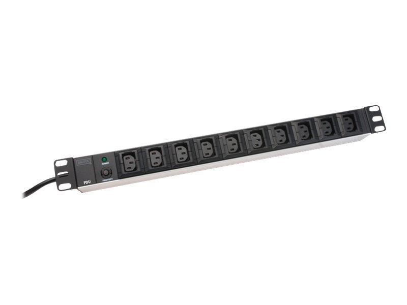 DIGITUS Steckdosenleiste Aluprofil, 10-fach, 2m IEC C14 Stecke DIGITUS Steckdosenleiste Aluprofil, 10-fach, 2m IEC C14 Stecke