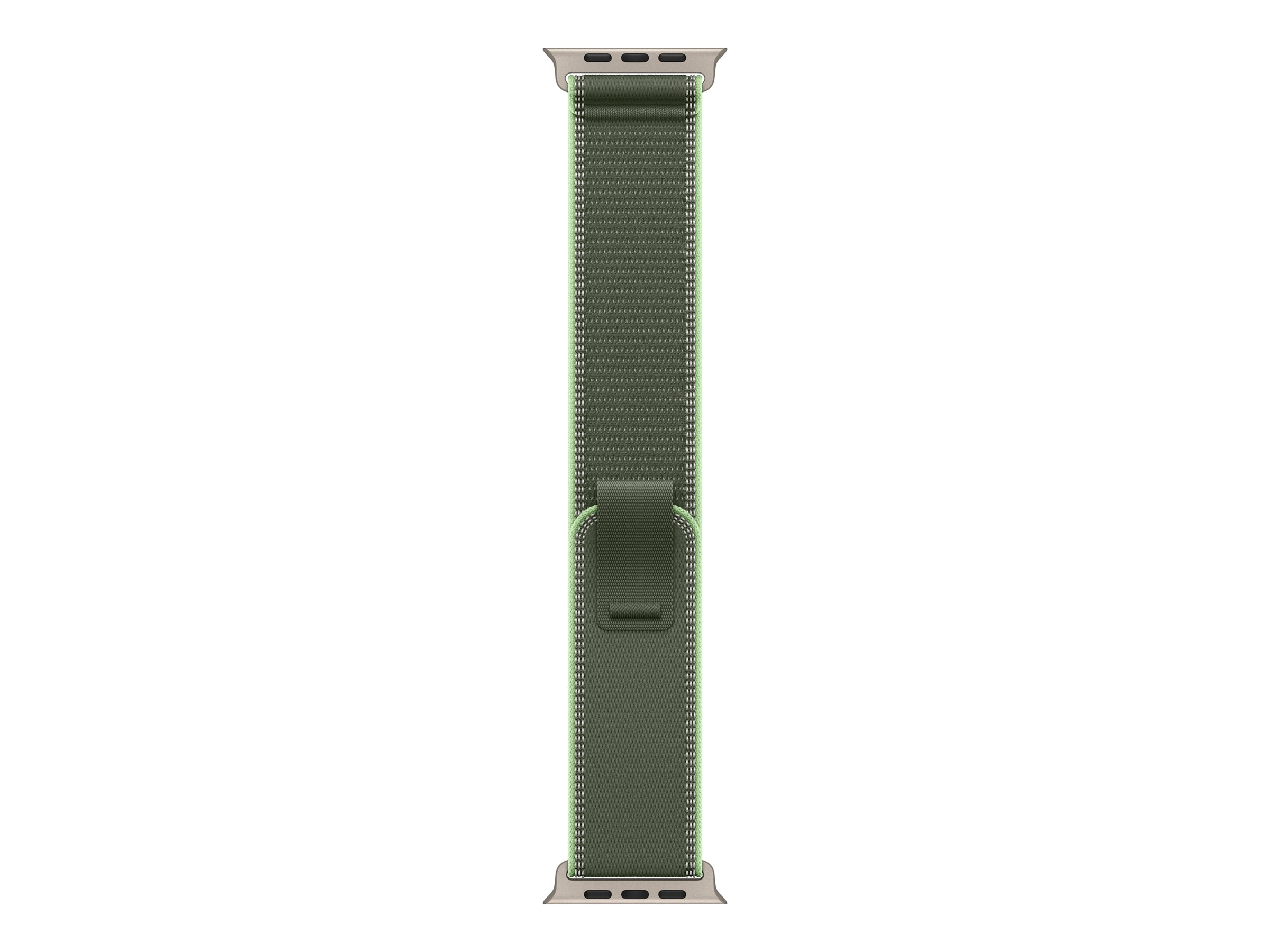 APPLE 49mm Green/Neon Trail Loop - S/M - Natural Titanium Finish