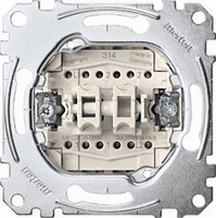 Merten Doppelwechselschaltereinsatz MEG31260000 1-p. 10 AX AC 250 V Steckkl.