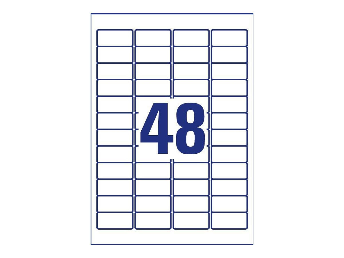 384 AVERY Zweckform wetterfeste Folienetiketten L4778-8 weiss 45,7 x 21,2 mm 384 AVERY Zweckform wetterfeste Folienetiketten L4778-8 weiss 45,7 x 21,2 mm