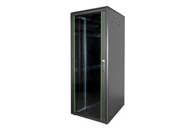 42U network cabinet Varioflex-N 800 x 1000mm bl single glass front- and double steel rear door