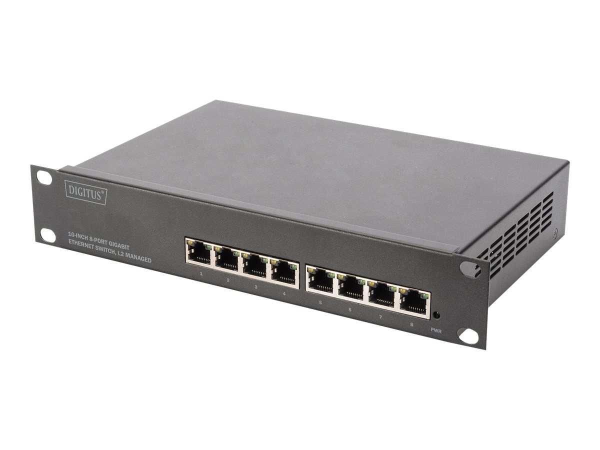 DIGITUS 10 Zoll 8Port GE Switch, L2 Managed DN80117