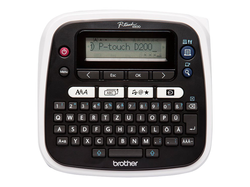 brother Ptouch D200BW Beschriftungsgerät schwarz, weiß