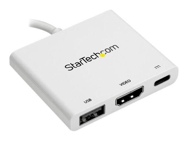 STARTECHCOM USBC auf HDMI Adapter Weiss 4K 30Hz Thunderbolt 3 kompatibel mit Power Delivery USB PD USB C Dongle