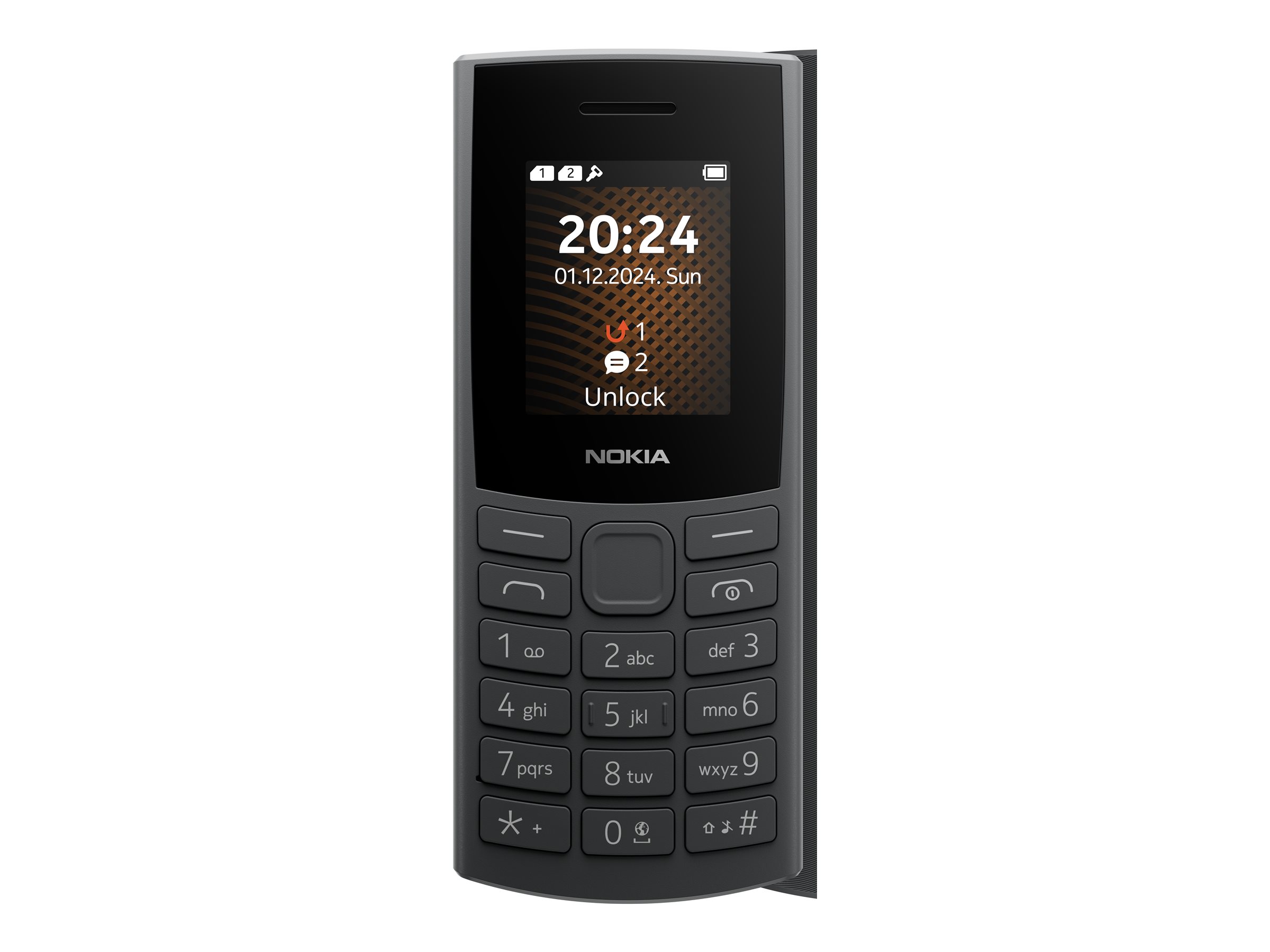 Nokia 105 4G 2024 Black, Dual SIM, Feature Phone