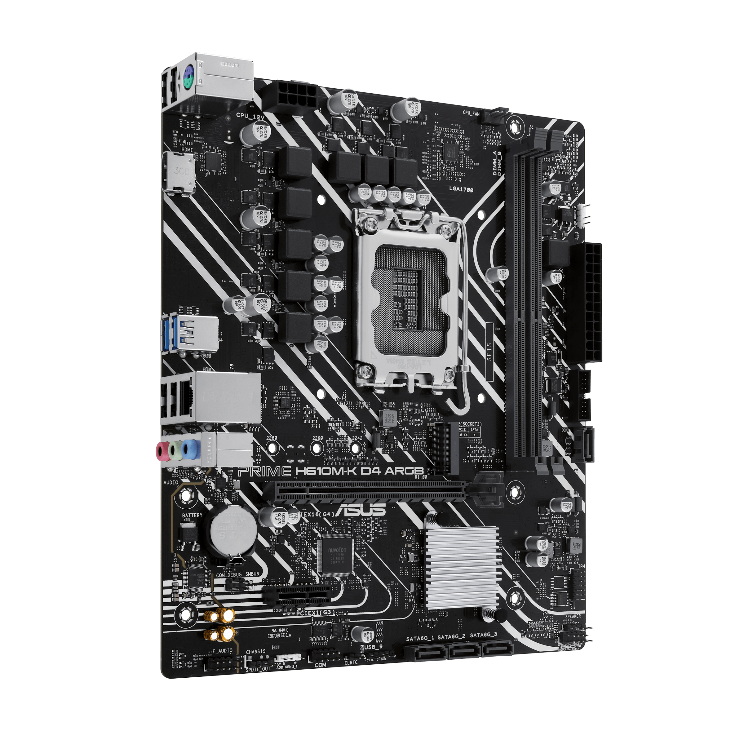 ASUS PRIME H610MK D4 ARGB LGA1700 microATX motherboard 2xDDR4 4xSATA PCIe 40 M2 slot