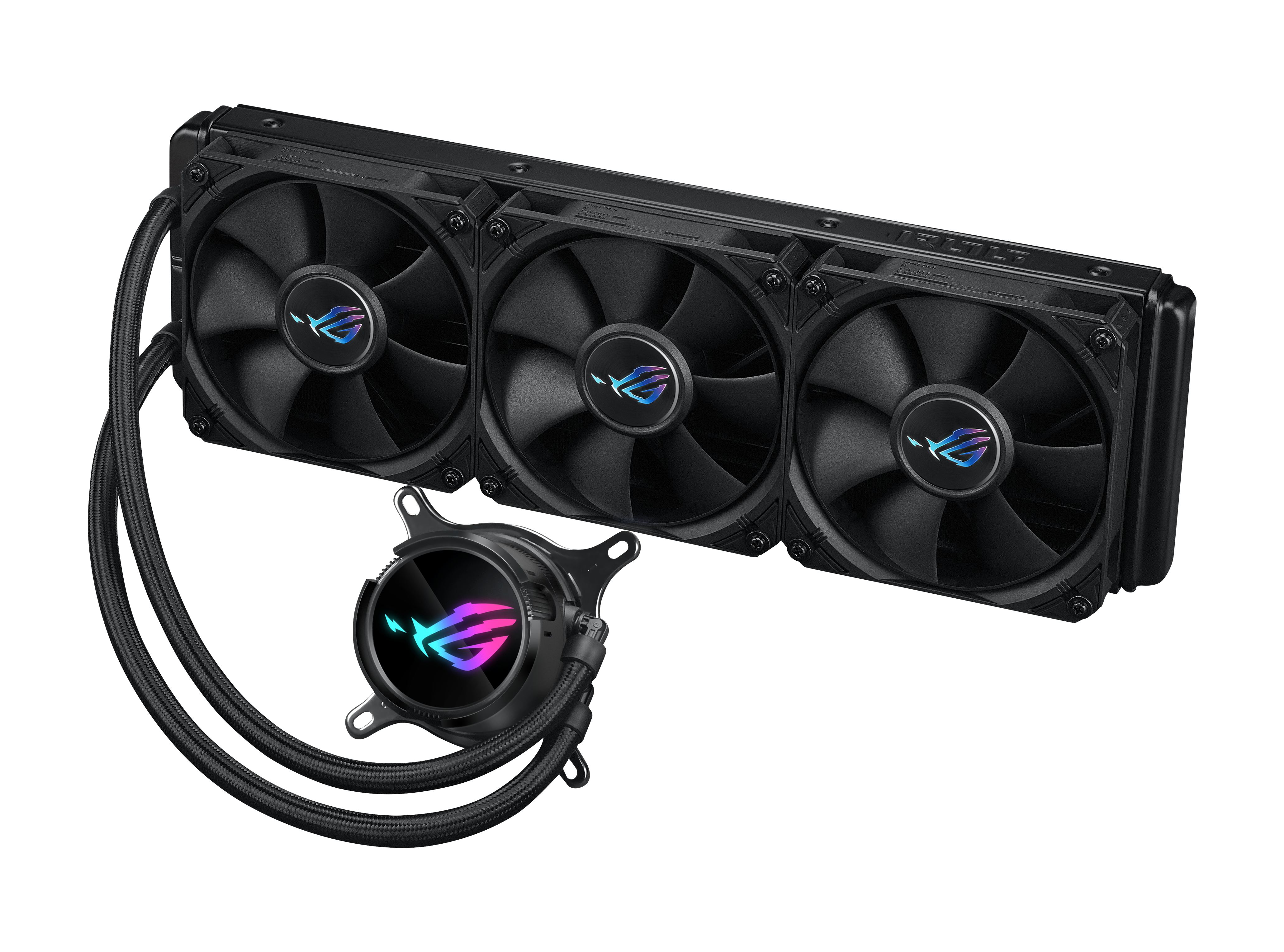 ASUS ROG Strix LC III 360 allinone CPU liquid cooler with 360 rotatable water block 7th gen V2 Asetek pump Premium ROG fans