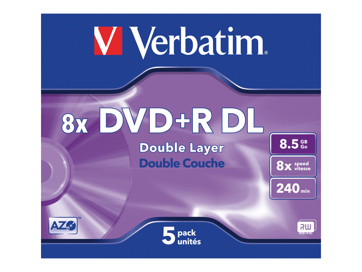 5 verbatim DVD+R 8,5 GB Double Layer