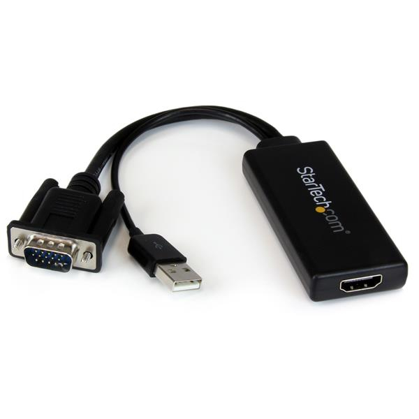 STARTECHCOM VGA auf HDMI Adapter mit USBAudio Stromversorgung Mobiler VGA auf HDMIKonverter 1080p