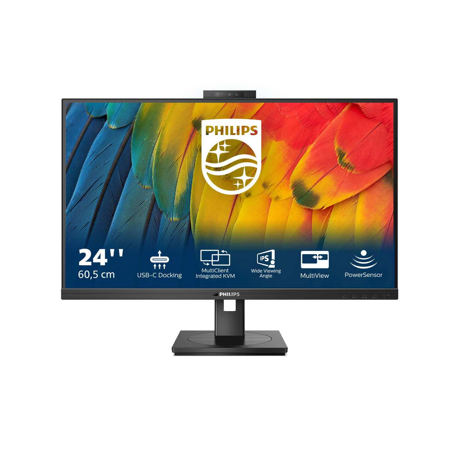 60,5cm23,8 1920x1080 Philips 24B1U5301H 169 FHD IPS 4ms 75Hz HDMI DP USBC Speaker Black