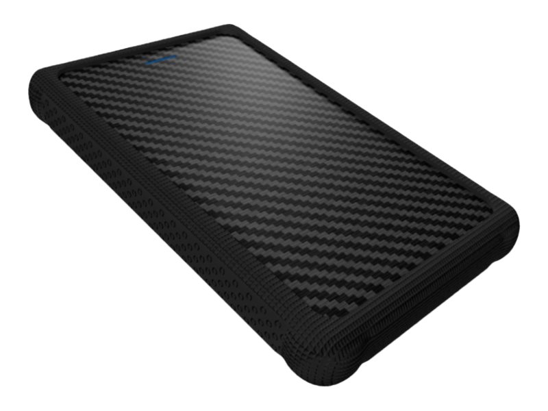 ICY BOX IB-223U3-B USB3.0 HDD Gehaeuse fuer 6,3cm 2.5Zoll SATA HDDs bis 9,5mm USB3.0   Silicon Schutz Kunststoff sw Schraubenlos