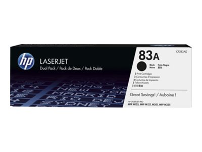 HP 83A (CF283AD) schwarz Tonerkartuschen, 2er-Set HP 83A (CF283AD) schwarz Tonerkartuschen, 2er-Set