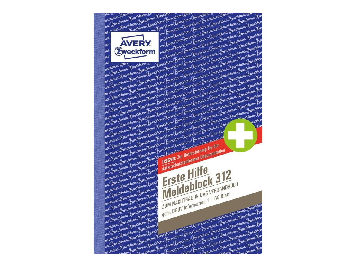 AVERY Zweckform Erste Hilfe Meldeblock Formularbuch 312 AVERY Zweckform Erste Hilfe Meldeblock Formularbuch 312