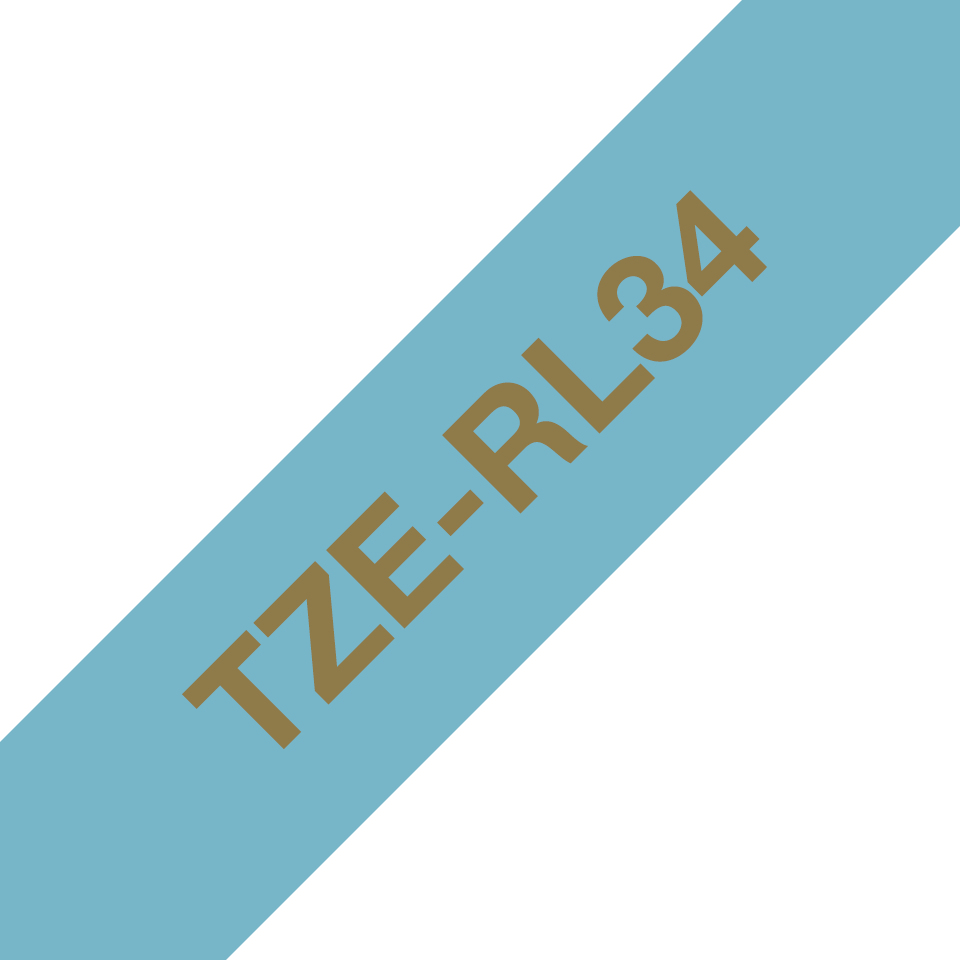 BROTHER PTouch 12mm light bluegold ribbon tape
