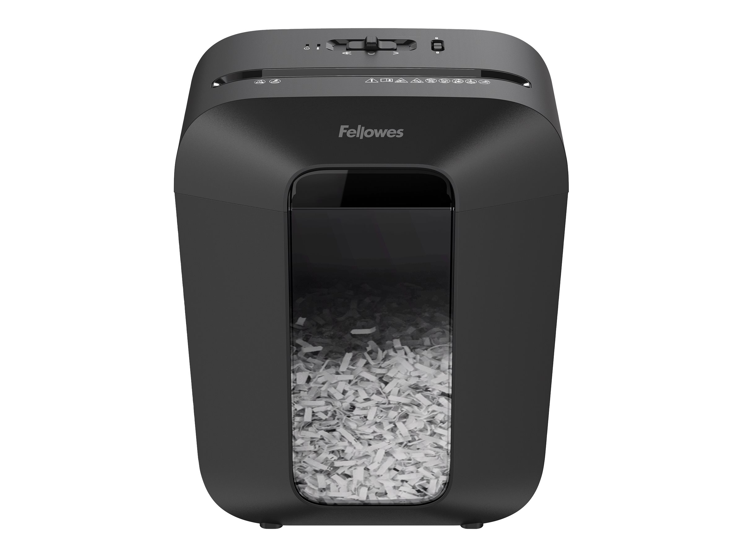 Fellowes Powershred LX50 Aktenvernichter mit Partikelschnitt P-4, 4 x 37 mm, bis 9 Blatt, schwarz Fellowes Powershred LX50 Aktenvernichter mit Partikelschnitt P-4, 4 x 37 mm, bis 9 Blatt, schwarz