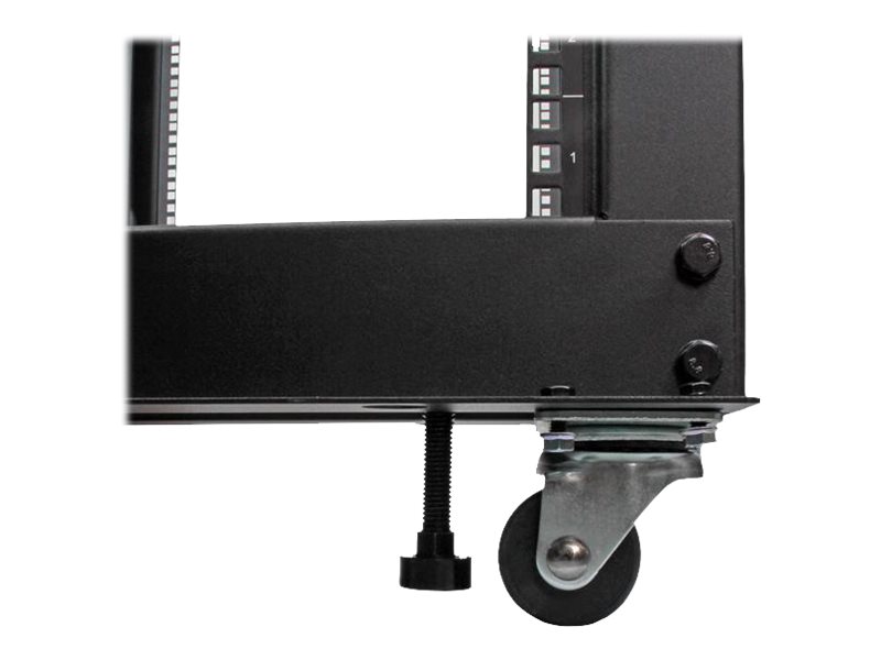 STARTECH.COM 12U Adjustable Depth Open Frame 4 Post Server Rack w/ Casters / Levelers and Cable Management Hooks STARTECH.COM 12U Adjustable Depth Open Frame 4 Post Server Rack w/ Casters / Levelers and Cable Management Hooks