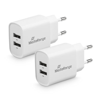 12W 2x USB A Ladeadapter weiß, 12 Watt