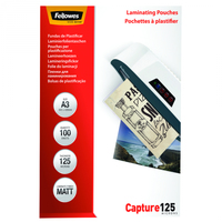 100 Fellowes Capture125 Laminierfolien matt fuer A3 125 micron 100 Fellowes Capture125 Laminierfolien matt fuer A3 125 micron