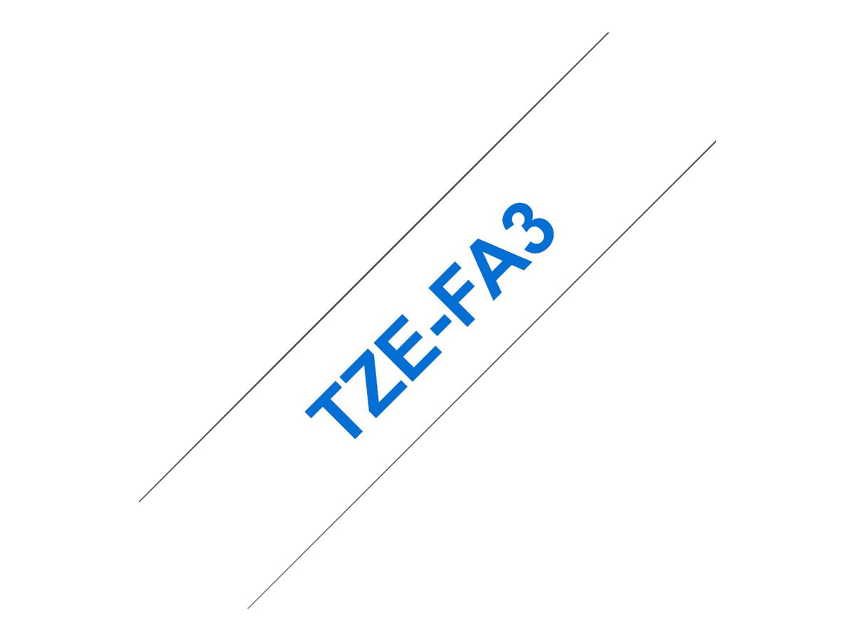 Schriftbandkassette Brother 12mm weiÃ/blau   TZEFA3