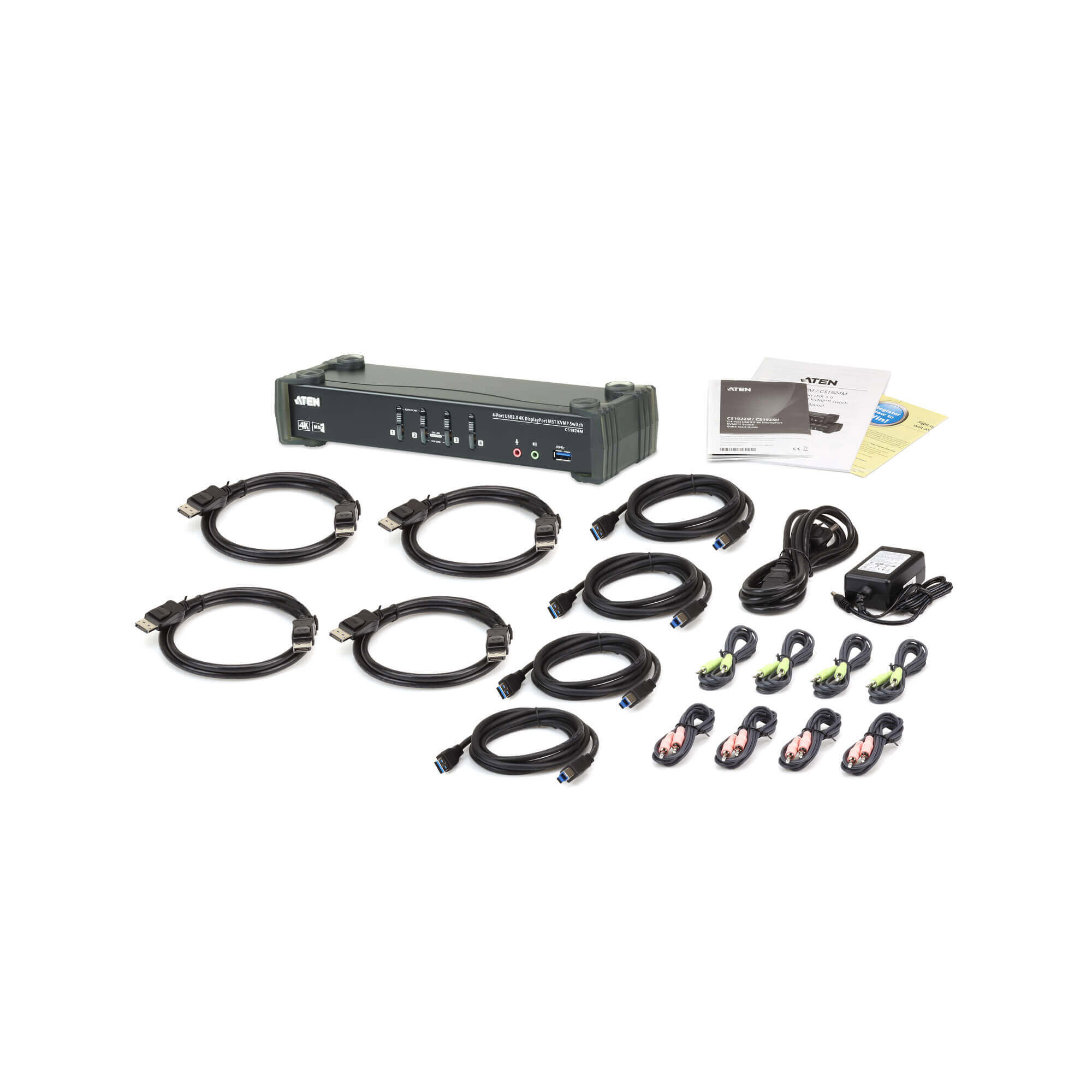 ATEN CS1924M 4-Port USB 3.0 4K DisplayPort MST KVM Switch