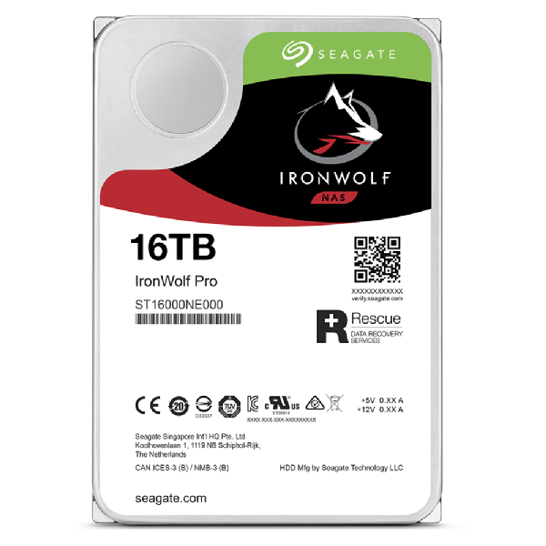 Seagate IronWolf Pro ST16000NT001 16 TB intern 3.5"