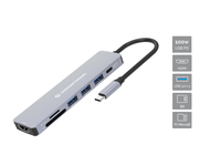 CONCEPTRONIC 71 Dock USBCHDMI3xUSBASDTF 25cm gr