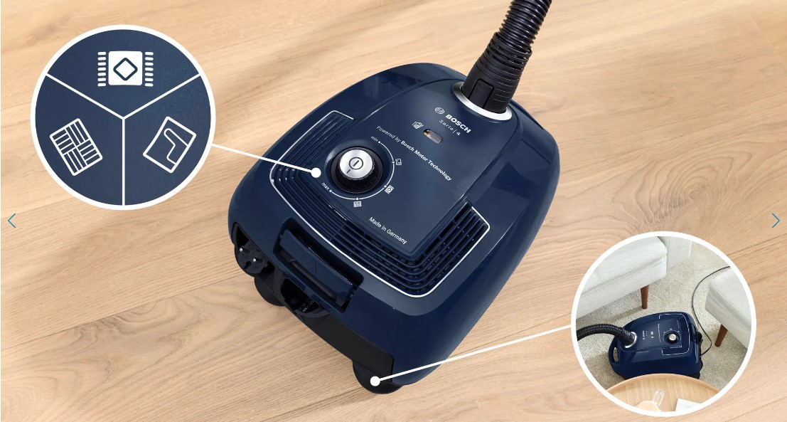 Bosch Bodenstaubsauger BGD38BU2 Serie 4 blau