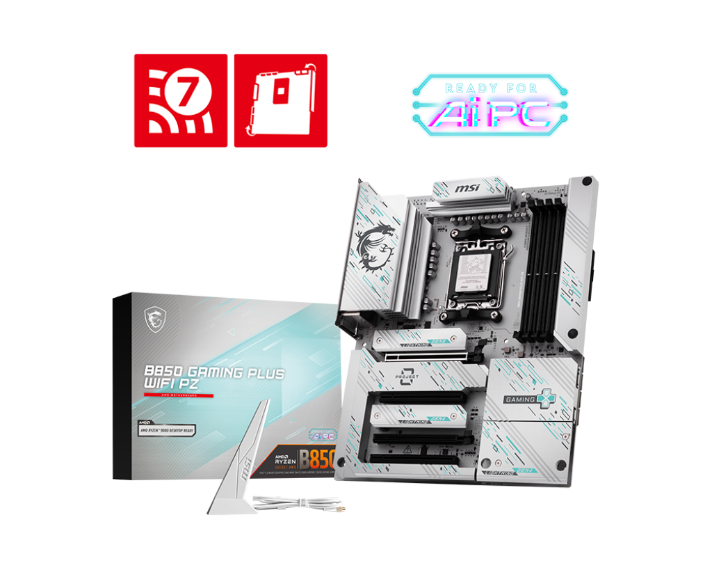 MSI B850 GAMING PLUS WIFI PZ AM5 ATX MB 4xDDR5 4xSATA 3xM2