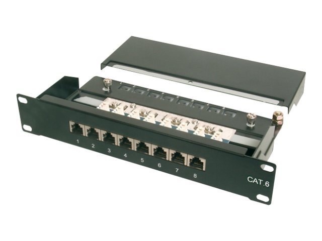 DIGITUS Cat.6 Klasse E Patchpanel geschirmt 8-Port RJ45