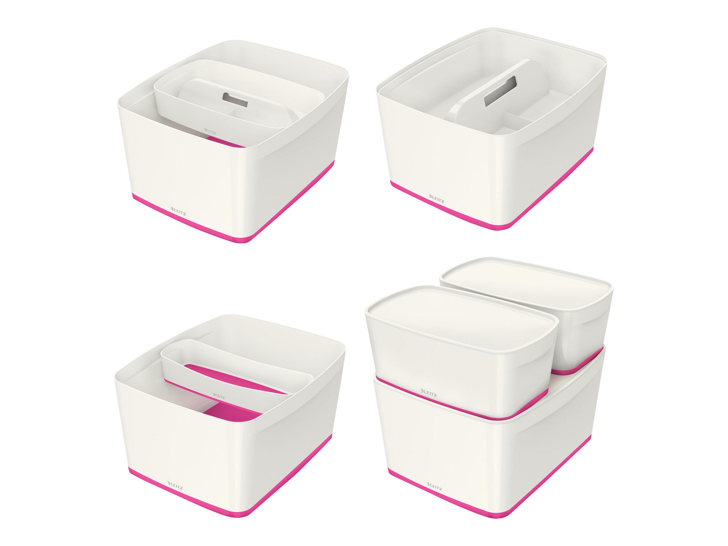 LEITZ MyBox Aufbewahrungsbox 18,0 l perlweiss/pink 38,5 x 31,8 x 19,8 cm LEITZ MyBox Aufbewahrungsbox 18,0 l perlweiss/pink 38,5 x 31,8 x 19,8 cm
