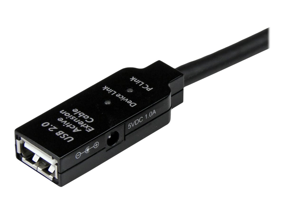 STARTECHCOM 25m aktives USB 20 Verlaengerungskabel StBu USB Reapeater Signalverstaerker Kabel SteckerBuchse Schwarz